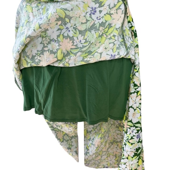 Urban Outfitters Green Floral Print Variable Straps Midi Dress Medium - Picture 3 of 10